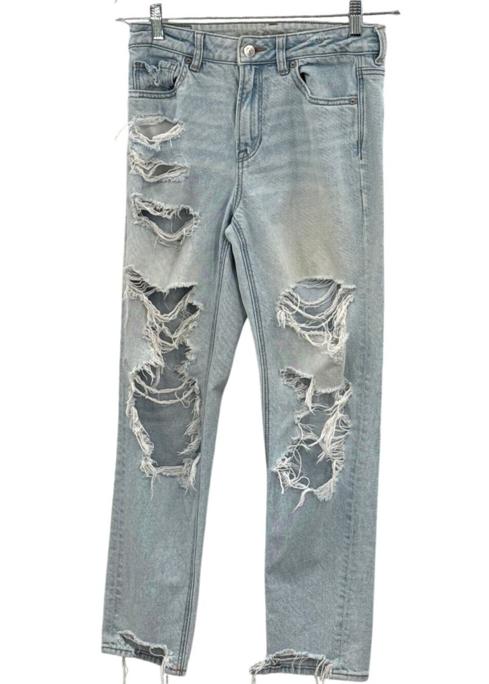 American Eagle Strigid Ripped Mom Jean Size 4